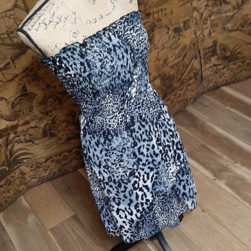 Leopard tube top dress M